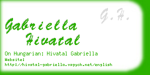 gabriella hivatal business card